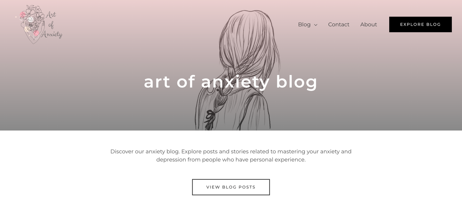 Art of Anxiety website screenshot